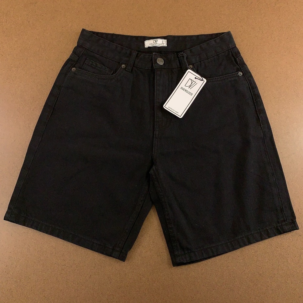 Don't Think Twice Mens Size 30 Black Denim 8.5" Inseam Jean Shorts NWT